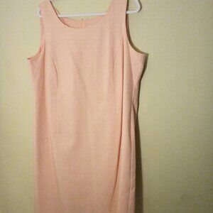 Koret Dress Women 18W Sleeveless Career Classic Pink
